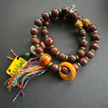 Antique Bodhi Seeds Hand Mala with Antique Tibetan Charms