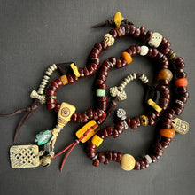 Genuine Antique Bodhi Seeds Tibetan Mala Necklace