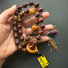 Antique Bodhi Seeds Hand Mala with Antique Tibetan Charms