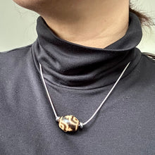Vintage Tibetan Daluo Dzi Bead Amulet on 925 Silver Chain Necklace