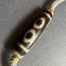 Old Tibetan Dzi bead with Handmade Cord Necklace