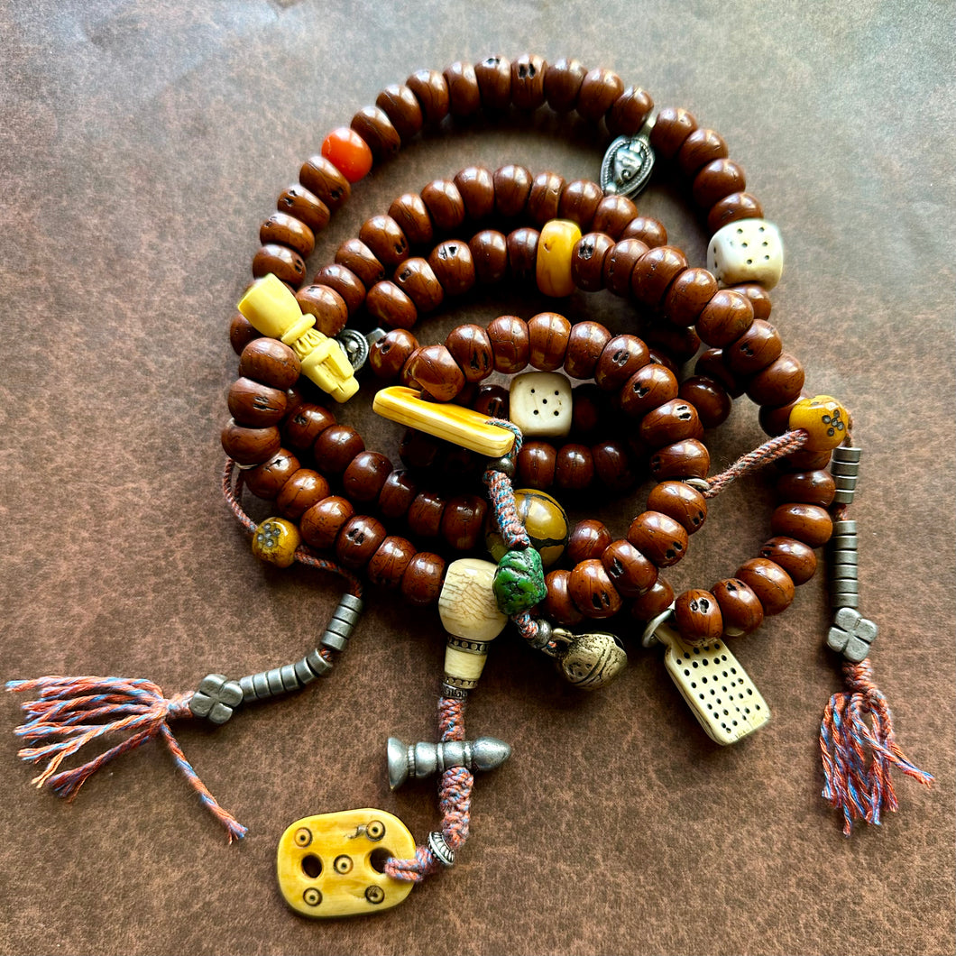 Genuine Antique Bodhi Seeds Tibetan Mala of