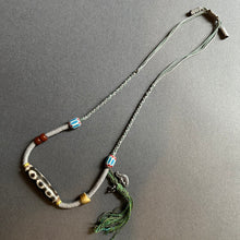 Old Tibetan Dzi bead with Handmade Cord Necklace