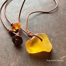 Baltic Amber Surfers Necklace - Half Moon
