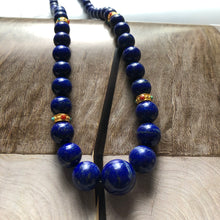 Large Natural Lapis Lazuli Beads Necklace