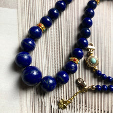 Large Natural Lapis Lazuli Beads Necklace