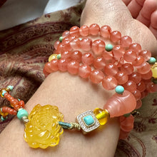 NanHong Icy-Float Agate Mala Necklace