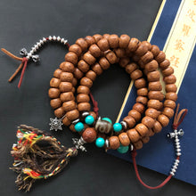 Bodhi Seeds Tibetan Mala with Turquoise and Dzi