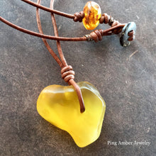 Baltic Amber Surfers Necklace - Half Moon