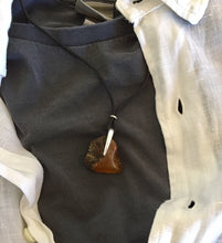 Raw Amber Balance Pendant Necklace for Men