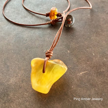 Baltic Amber Surfers Necklace - Half Moon