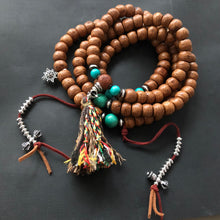 Bodhi Seeds Tibetan Mala with Turquoise and Dzi