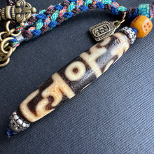 Tibetan Dzi bead with Handmade Cord Necklace
