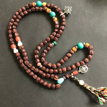 Genuine Old Cacumen Platycladi (Baixiang) Bodhi Seeds Tibetan Mala with Tibetan Turquoise