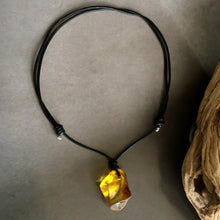 Raw Baltic Amber Surfers Necklace - Sealight 1