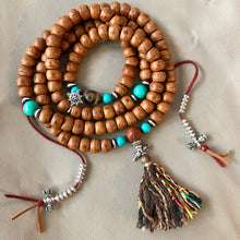 Bodhi Seeds Tibetan Mala with Turquoise and Dzi