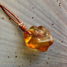 Raw Baltic Amber Surfers Necklace - Sealight 2