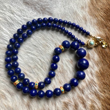 Large Natural Lapis Lazuli Beads Necklace