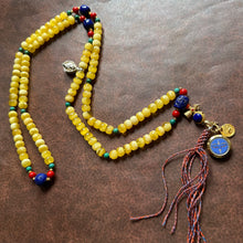 Custom-Order Genuine Amber 9mm Beads Tibetan Mala Necklace