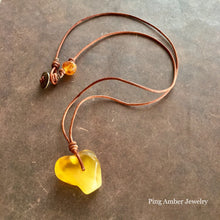 Baltic Amber Surfers Necklace - Half Moon