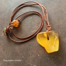 Baltic Amber Surfers Necklace - Half Moon