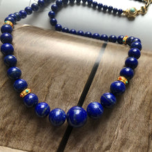 Large Natural Lapis Lazuli Beads Necklace