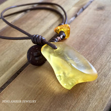 Baltic Amber Surfers Necklace - Aqua