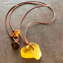 Baltic Amber Surfers Necklace - Half Moon