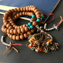 Bodhi Seeds Tibetan Mala with Turquoise and Dzi