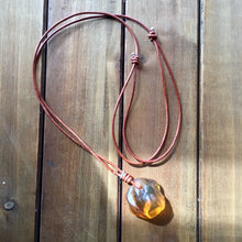 Raw Baltic Amber Surfers Necklace - Sealight 2