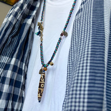 Tibetan Dzi bead with Handmade Cord Necklace