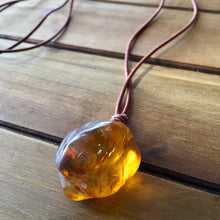 Raw Baltic Amber Surfers Necklace - Sealight 2