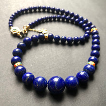 Large Natural Lapis Lazuli Beads Necklace
