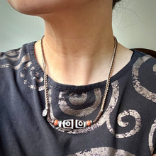 Fine 4-Eye dZi bead with Handmade Cord Necklace