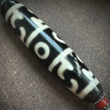 Tibetan Lotus Master Three-Eye Dzi Bead Amulet Necklace