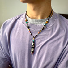 Tibetan Lotus Master Three-Eye Dzi Bead Amulet Necklace