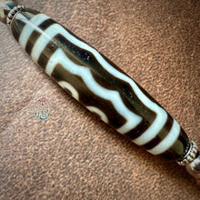 Five-Eye Tibetan Dzi bead with Handmade Cord Amulet Necklace