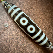 Five-Eye Tibetan Dzi bead with Handmade Cord Amulet Necklace