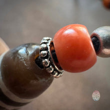 Eight-Eye Tibetan dZi Bead with Handmade Cord Necklace