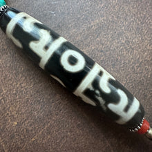 Tibetan Lotus Master Three-Eye Dzi Bead Amulet Necklace