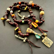 Genuine Antique Bodhi Seeds Tibetan Mala Necklace