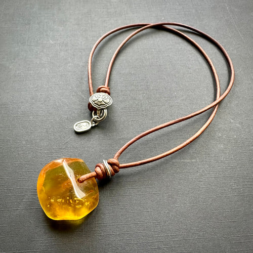 Baltic Amber Surfers Necklace - Wave