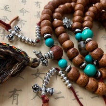 Bodhi Seeds Tibetan Mala with Turquoise and Dzi
