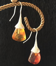 Baltic Amber Flower Earrings