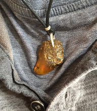 Baltic Amber Raw Balance Pendant Necklace for Men