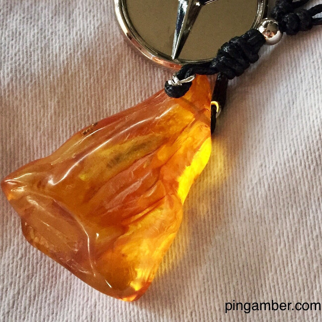 Huge Baltic Amber with Insects Pendant Unisex