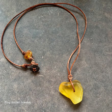 Baltic Amber Surfers Necklace - Half Moon