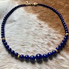 Large Natural Lapis Lazuli Beads Necklace