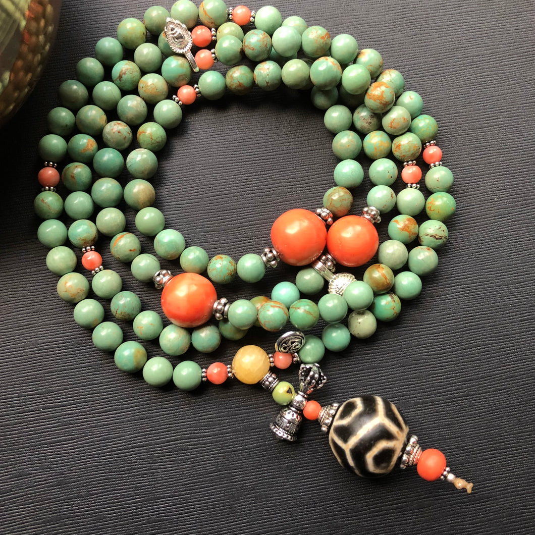 Tibetan turquoise and online coral jewelry