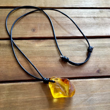 Raw Baltic Amber Surfers Necklace - Sealight 1